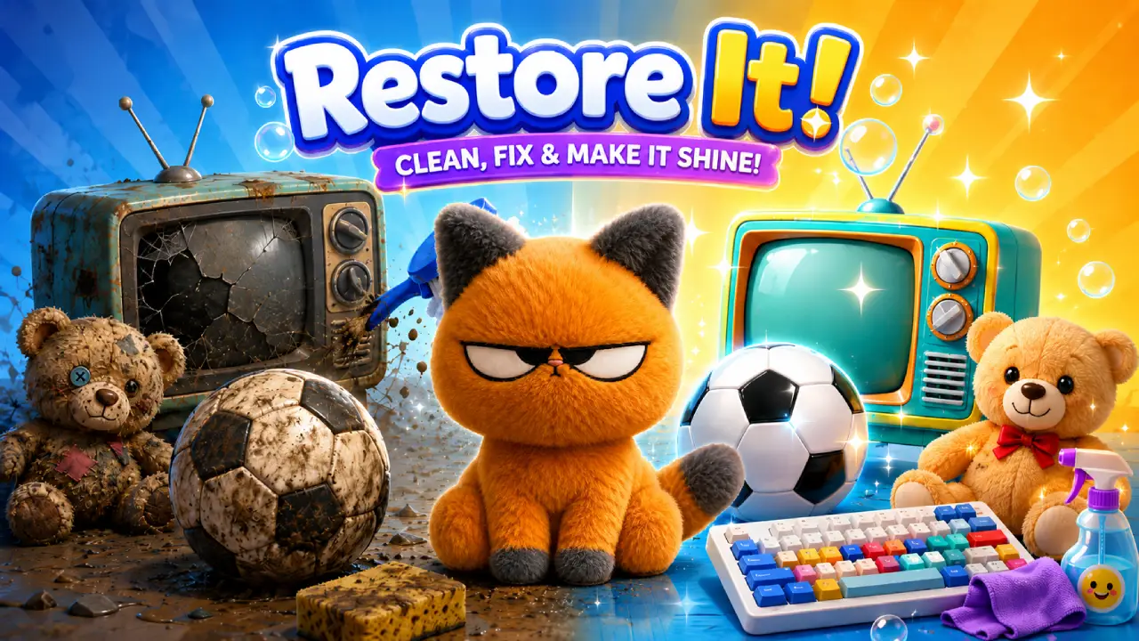 Restore It Cover - ASMR cleaning and restoration game